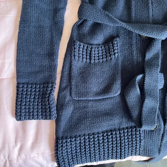 GAP Shawl Collar Cotton Blend Cardigan, EUC - Picture 6 of 7